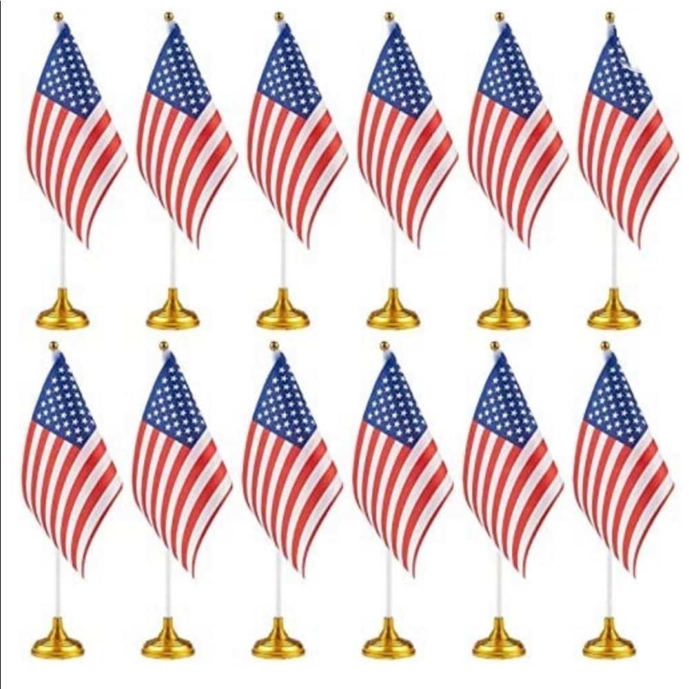 Set of 12 Mini USA Flags​​ - Picture 2 of 6